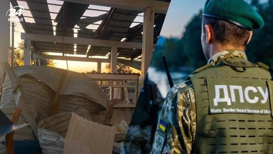 Наслідки удару по пункту пропуску «Табаки» — пошкоджені будівлі та конструкції, фото ДПСУ